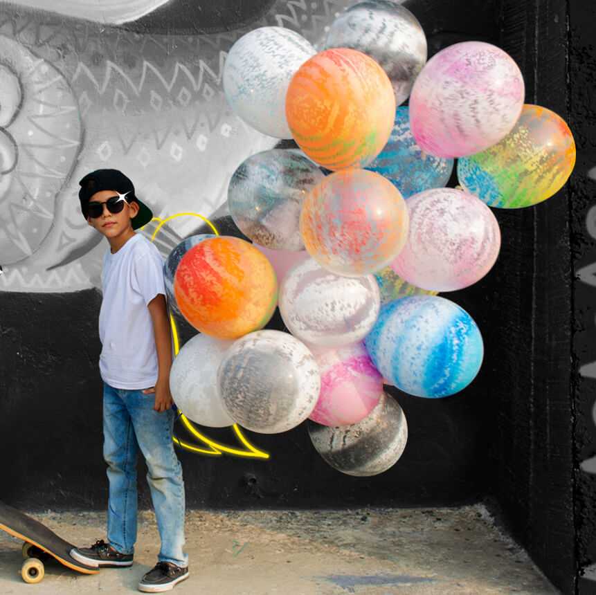 Граффити, Радуга, Прозрачный 30см Граффити, Радуга, Прозрачный 30см